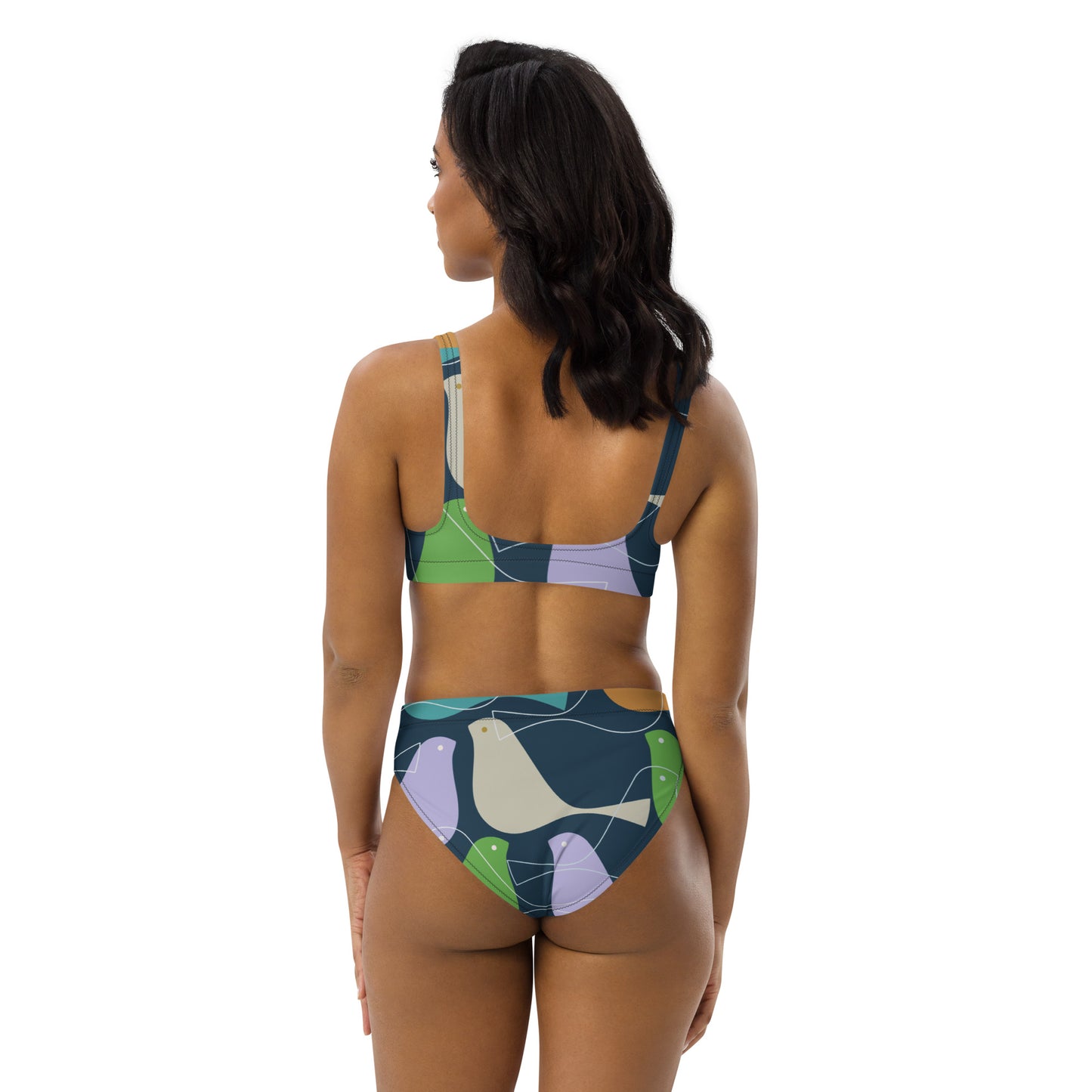 Belize Birds Recycled high-waisted bikini
