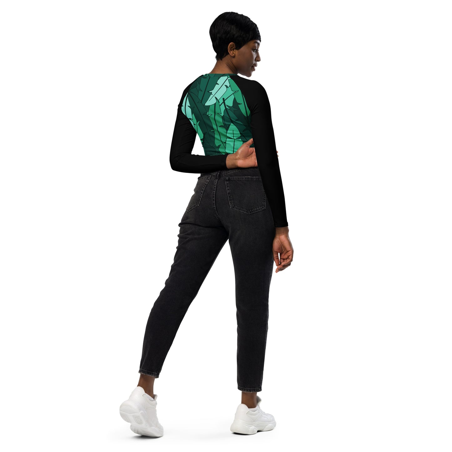 Banana Mania Recycled long-sleeve crop top