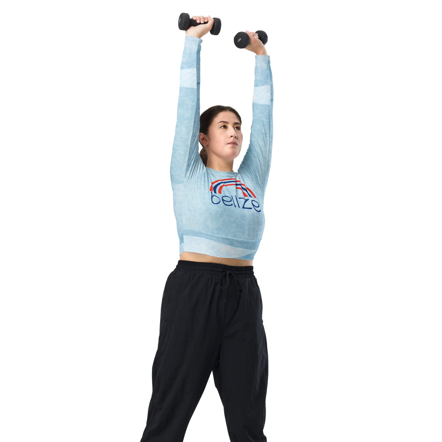 Belize Rainbow Recycled long-sleeve crop top