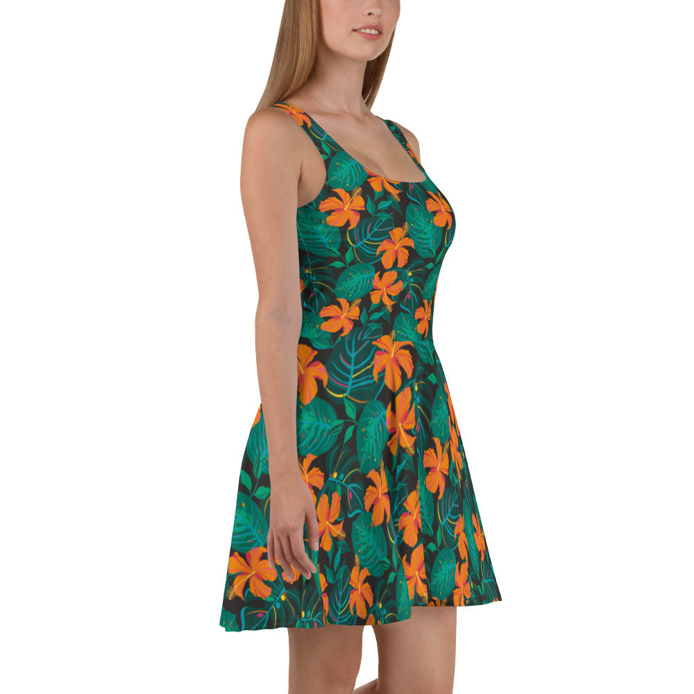 Tropical Vibe Skater Dress