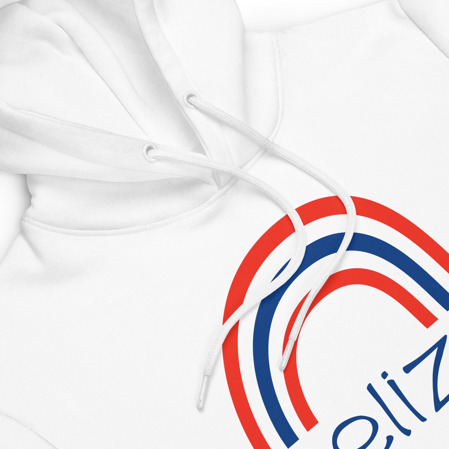 Belize Rainbow Unisex fashion hoodie in white