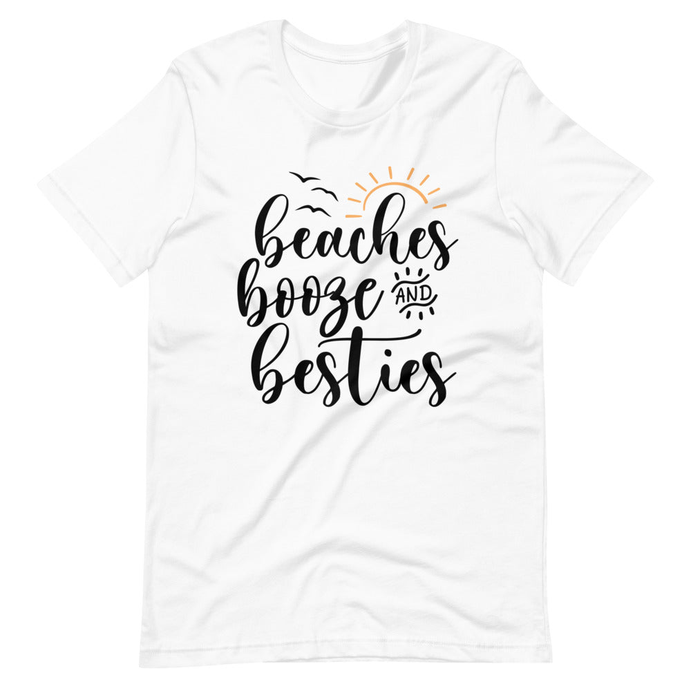 Beaches Booze and Besties Short-Sleeve Unisex T-Shirt