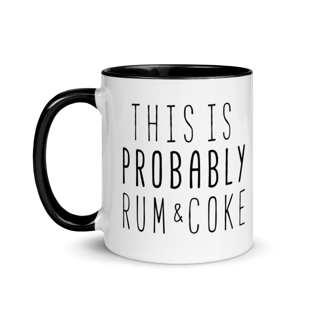 This is Probably Rum and Coke Mug with Color Inside