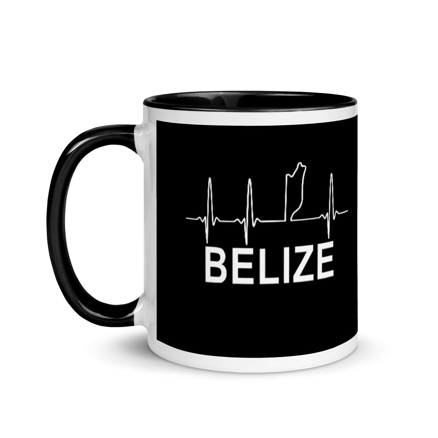 Black Belize Lifeline Mug with Color Inside