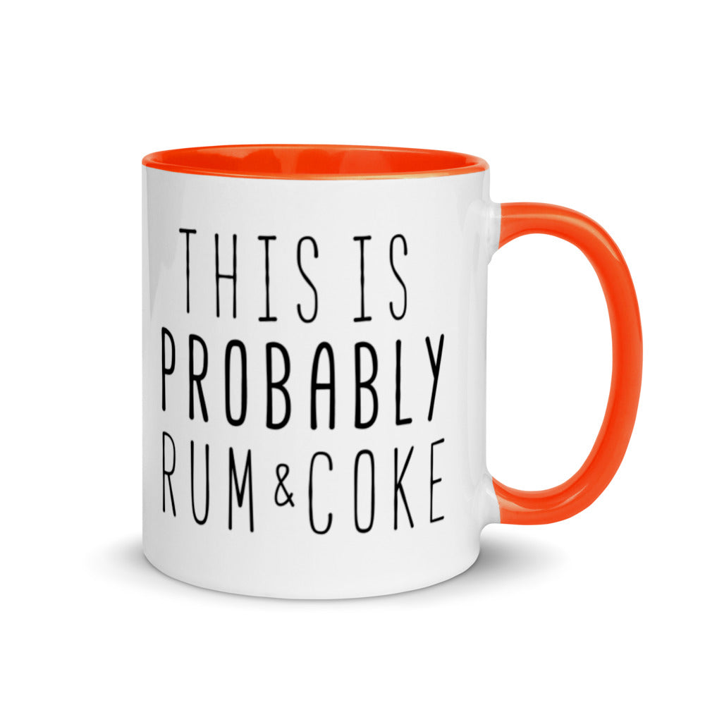 This is Probably Rum and Coke Mug with Color Inside