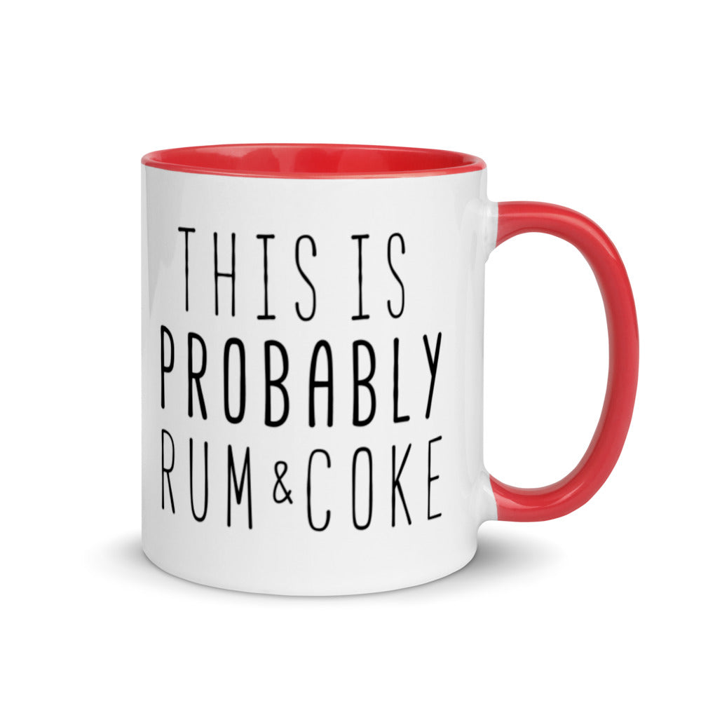 This is Probably Rum and Coke Mug with Color Inside