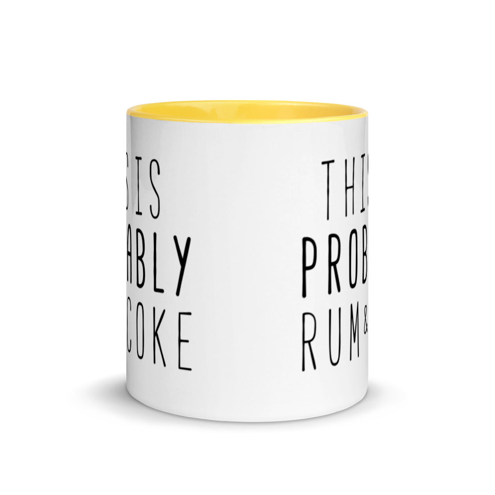 This is Probably Rum and Coke Mug with Color Inside