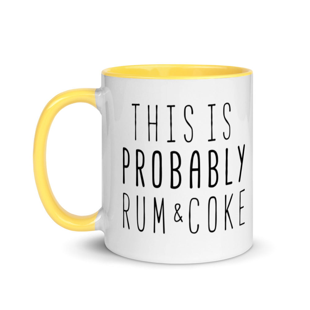 This is Probably Rum and Coke Mug with Color Inside