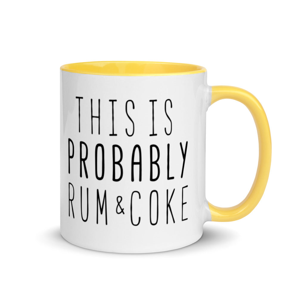 This is Probably Rum and Coke Mug with Color Inside
