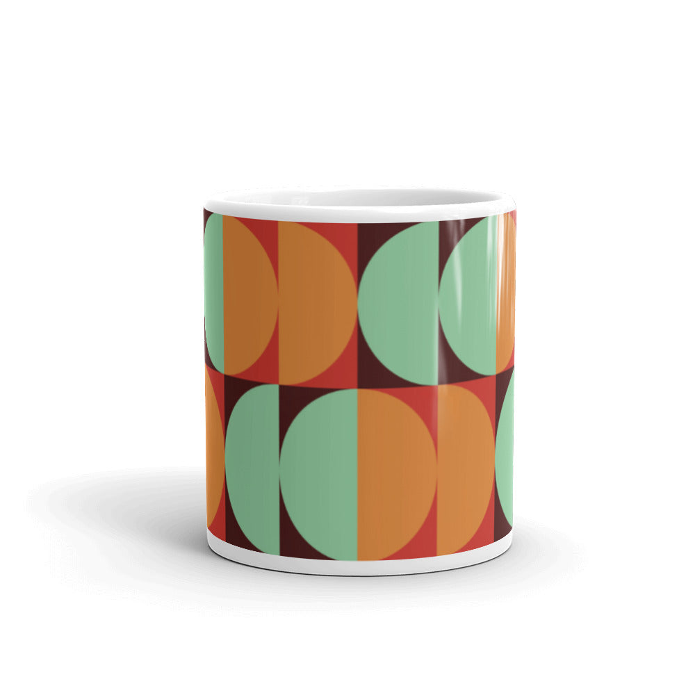 Mint Orange White glossy mug