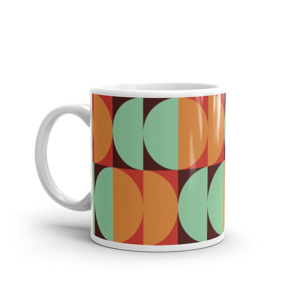 Mint Orange White glossy mug