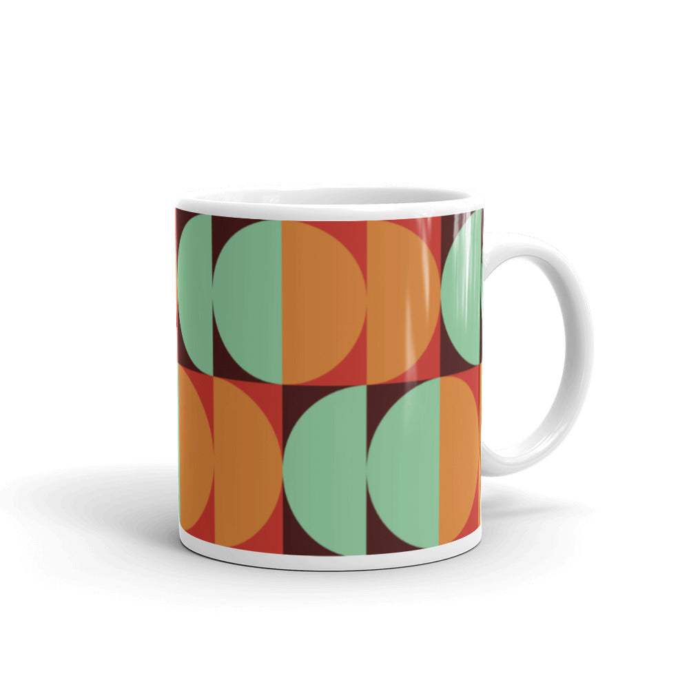 Mint Orange White glossy mug