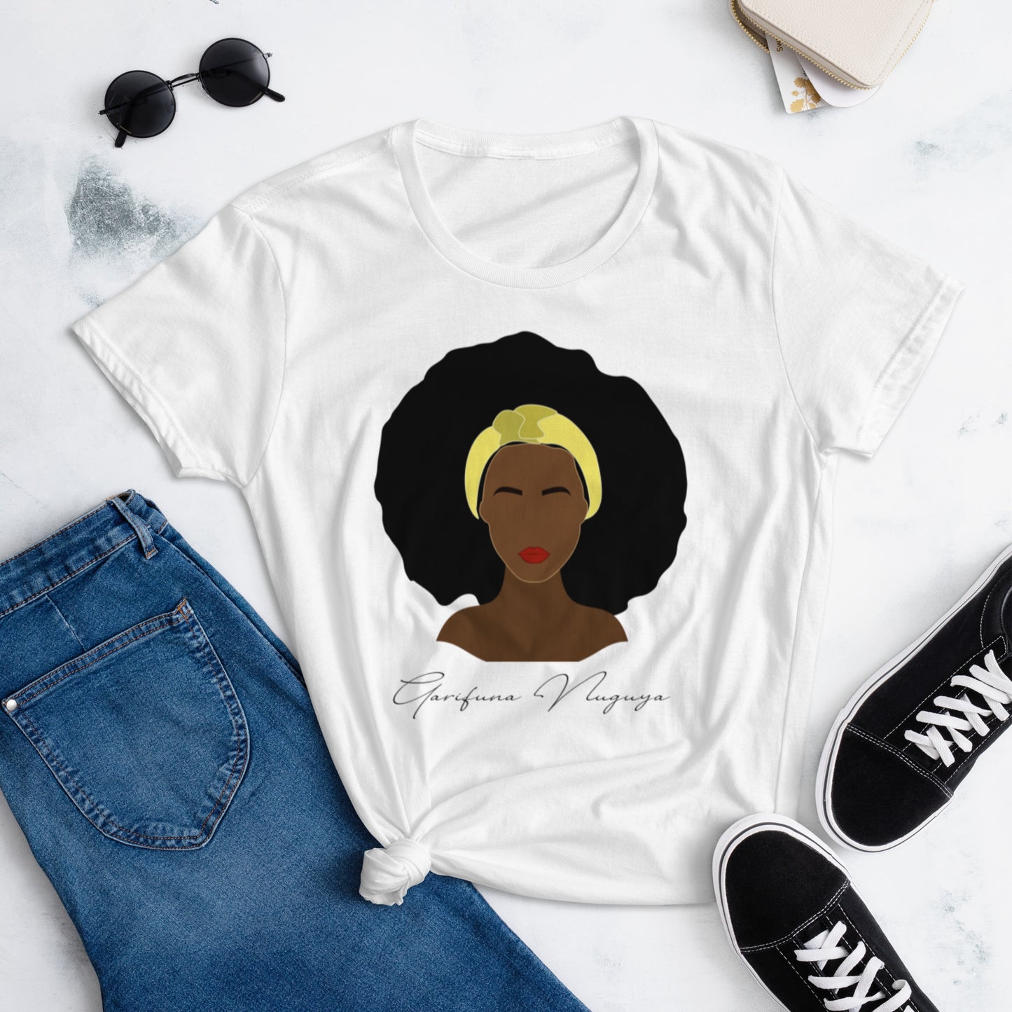 Garifuna Girl Women's short sleeve t-shirt - ADD YOUR NAME
