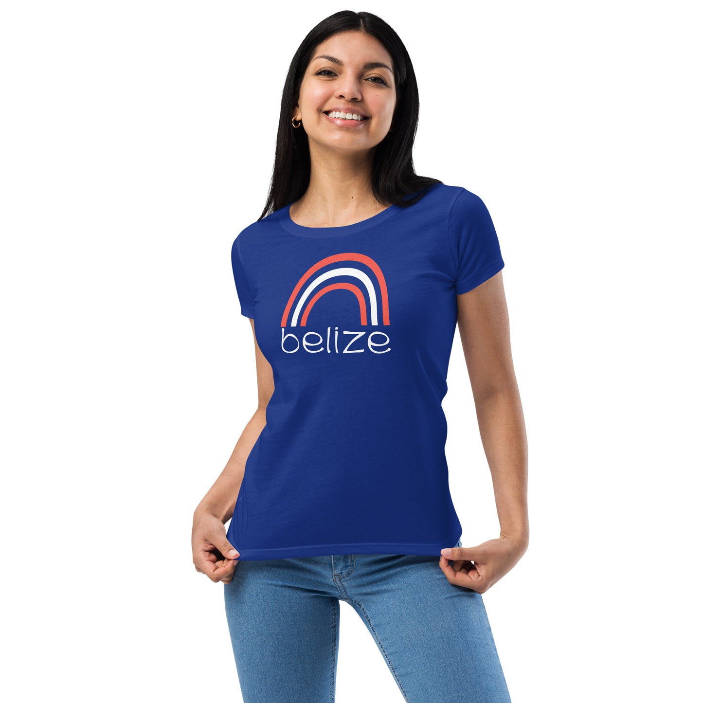 Belize Rainbow Women’s fitted t-shirt