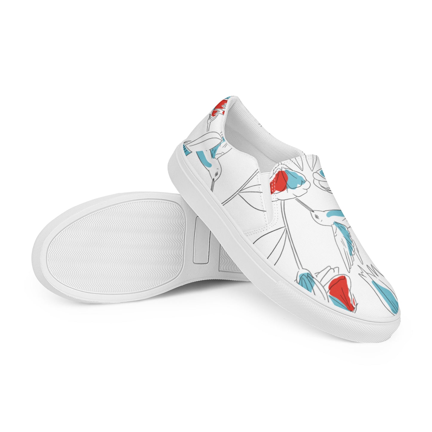 Hummingbird Women’s slip-on canvas shoes in white