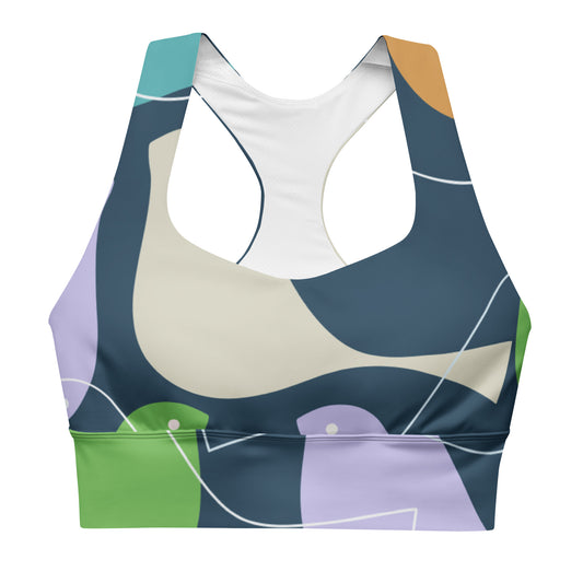 Belize Birds Longline sports bra