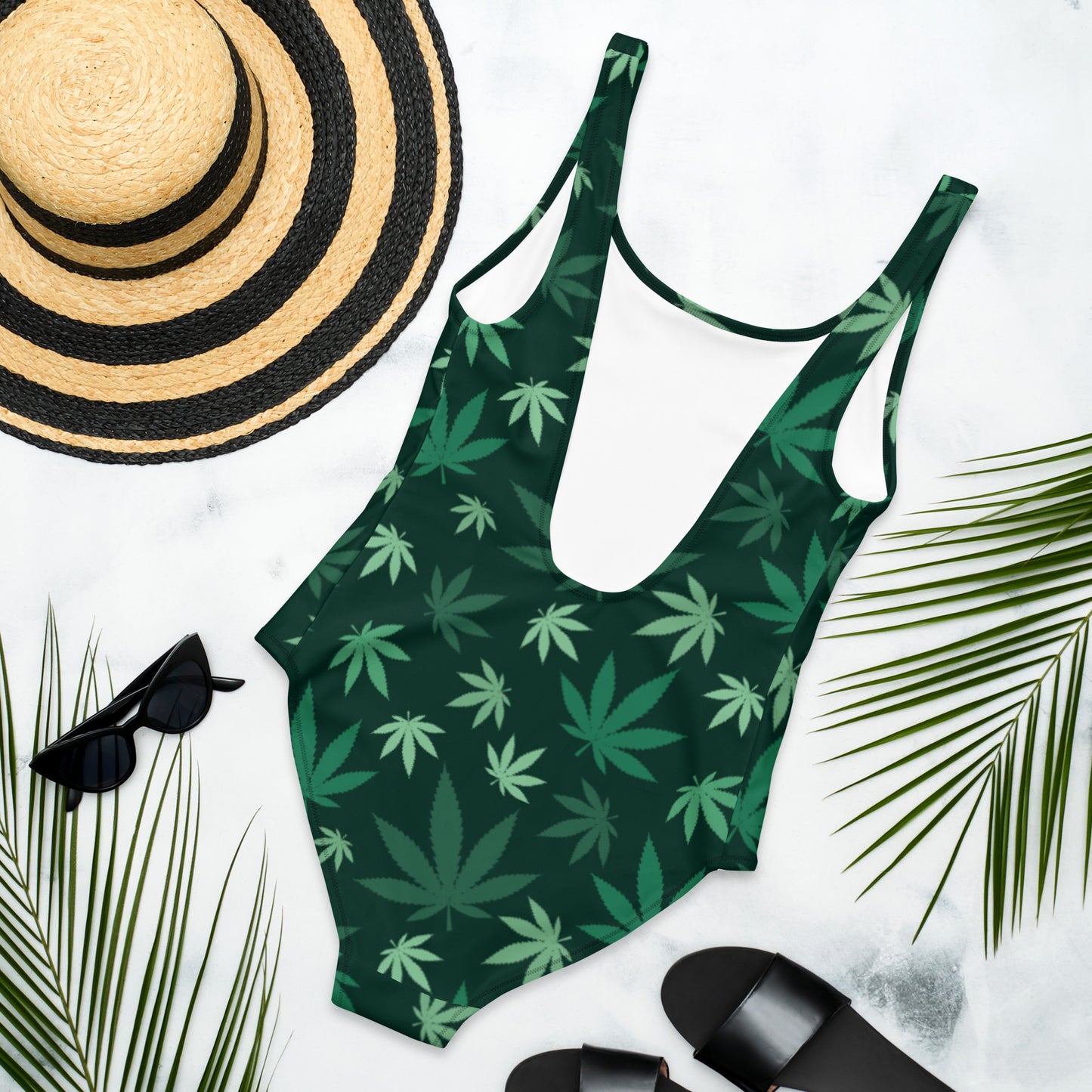 Weed Forest One-Piece Swimsuit