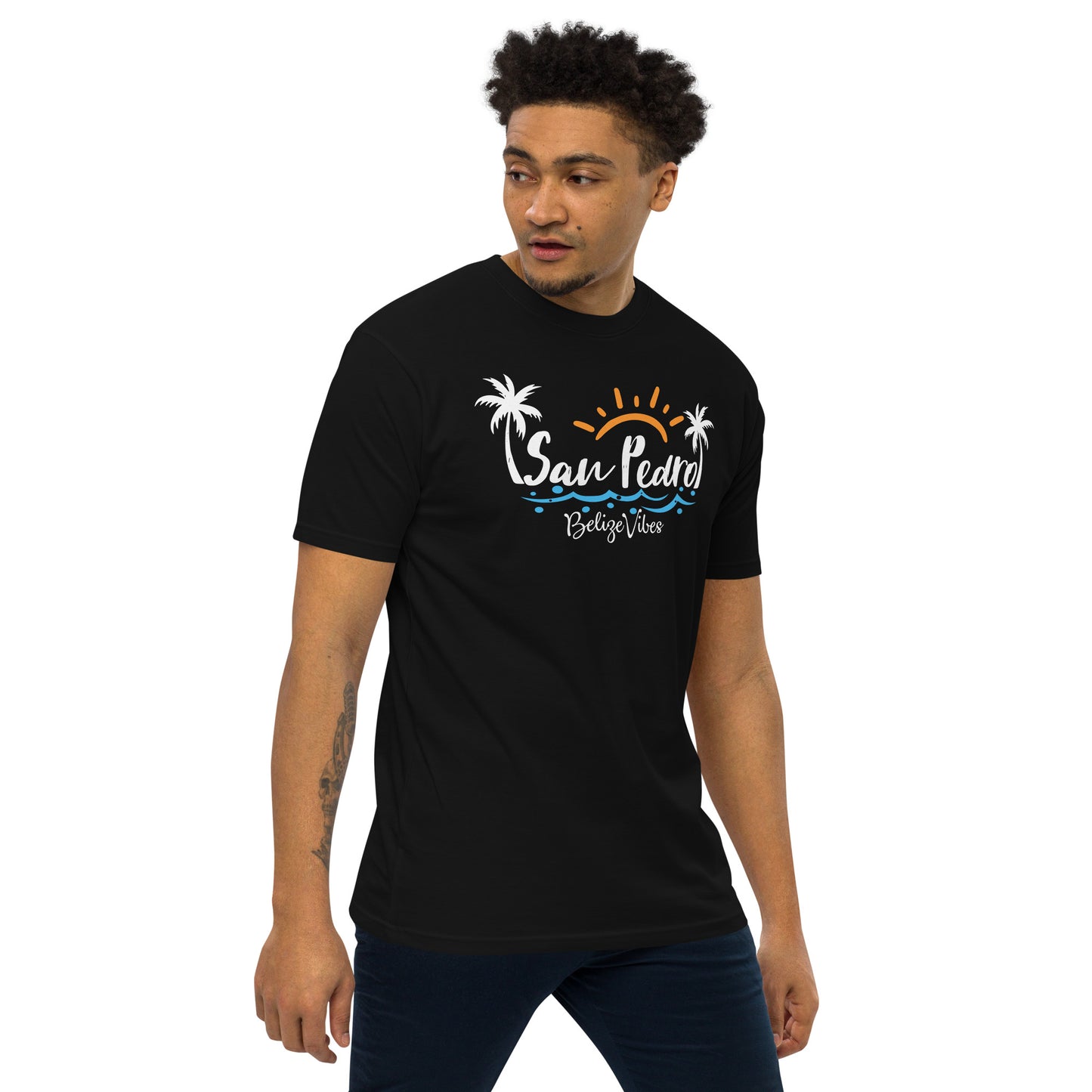 San Pedro Belize Men’s premium heavyweight tee