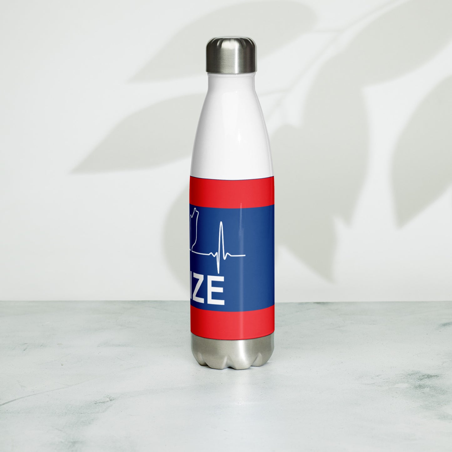 Belize Flag Stainless Steel Water Bottle