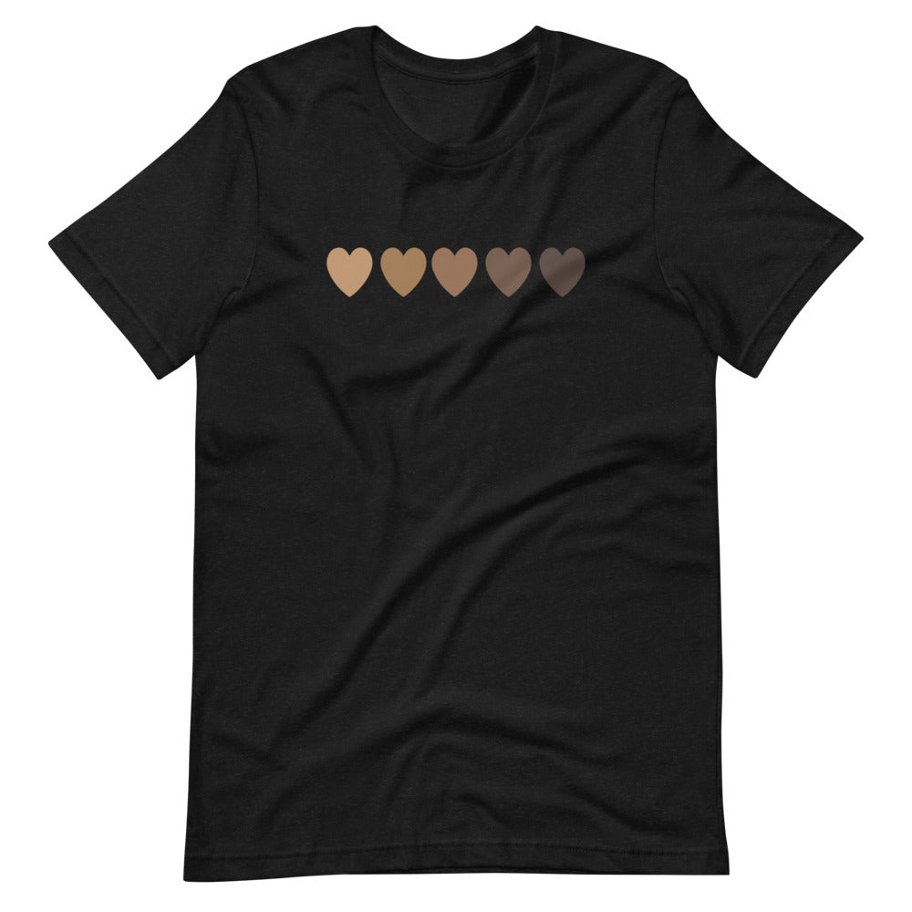 Melanin Hearts Short-Sleeve Unisex T-Shirt