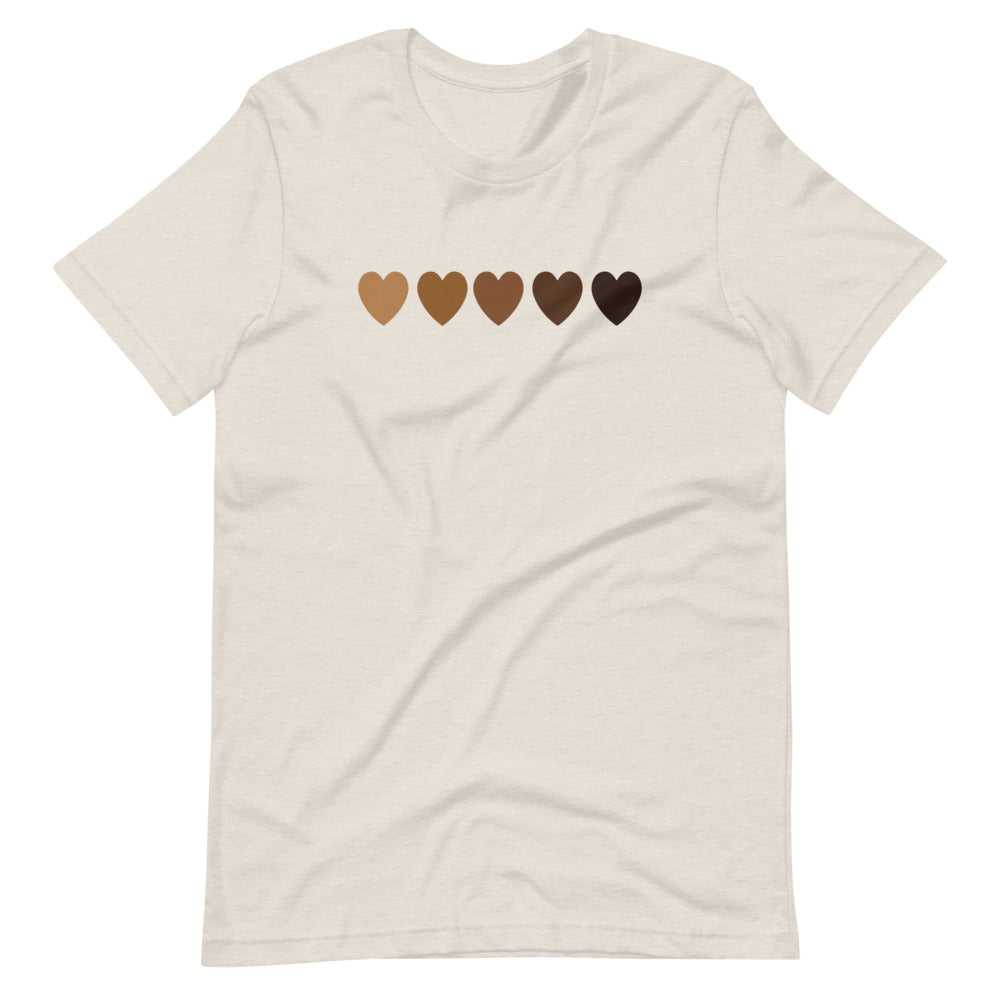 Melanin Hearts Short-Sleeve Unisex T-Shirt