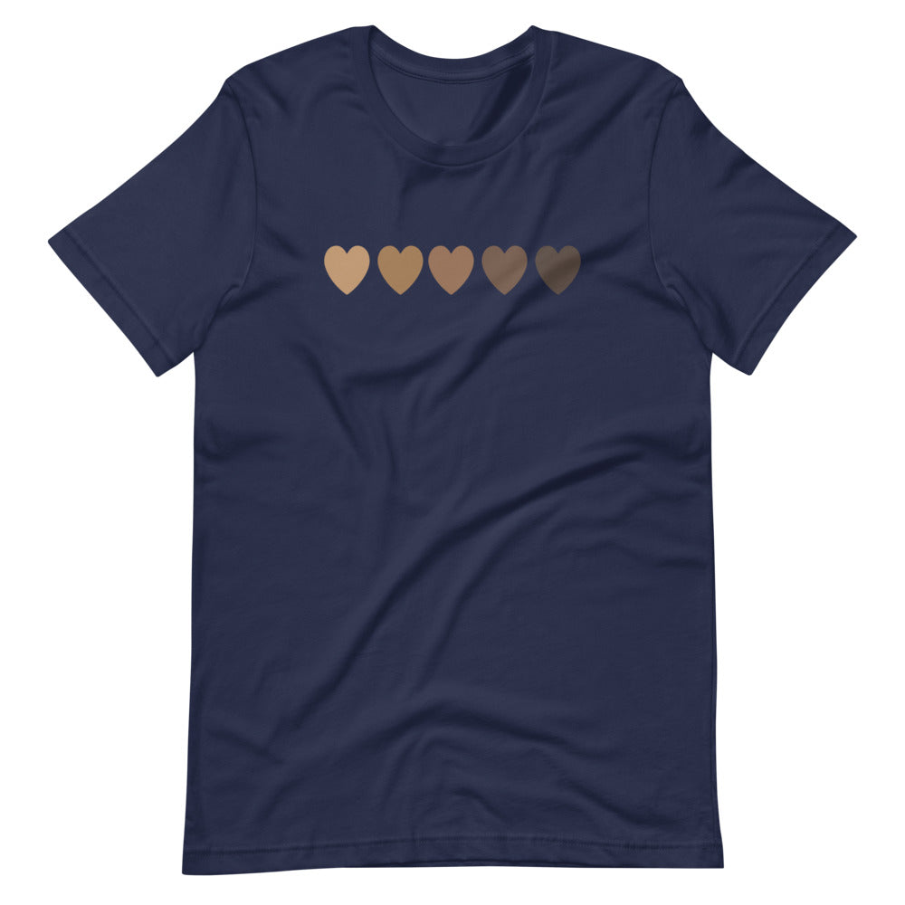 Melanin Hearts Short-Sleeve Unisex T-Shirt