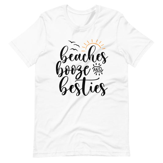 Beaches Booze and Besties Short-Sleeve Unisex T-Shirt