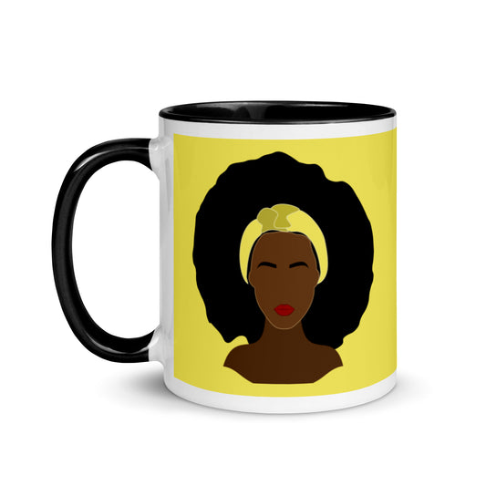 Garifuna Girl Mug with Color Inside - ADD YOUR NAME