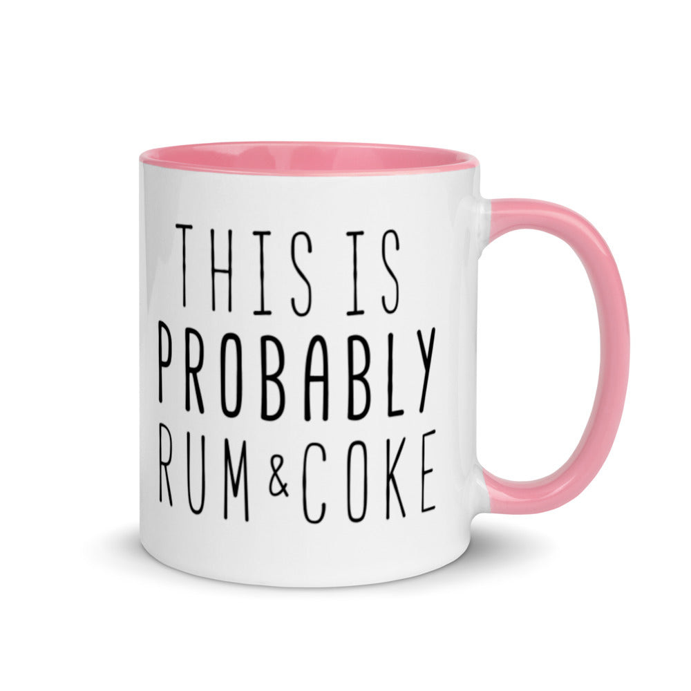 This is Probably Rum and Coke Mug with Color Inside