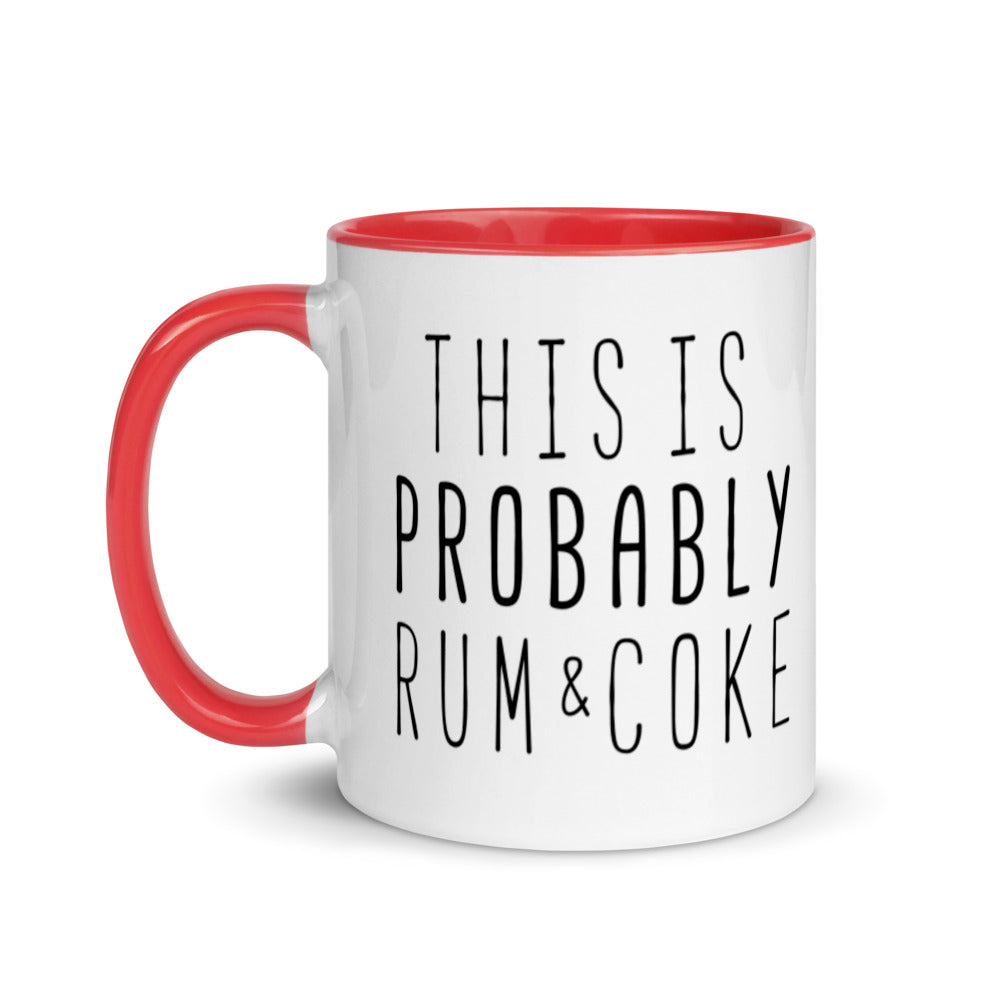 This is Probably Rum and Coke Mug with Color Inside
