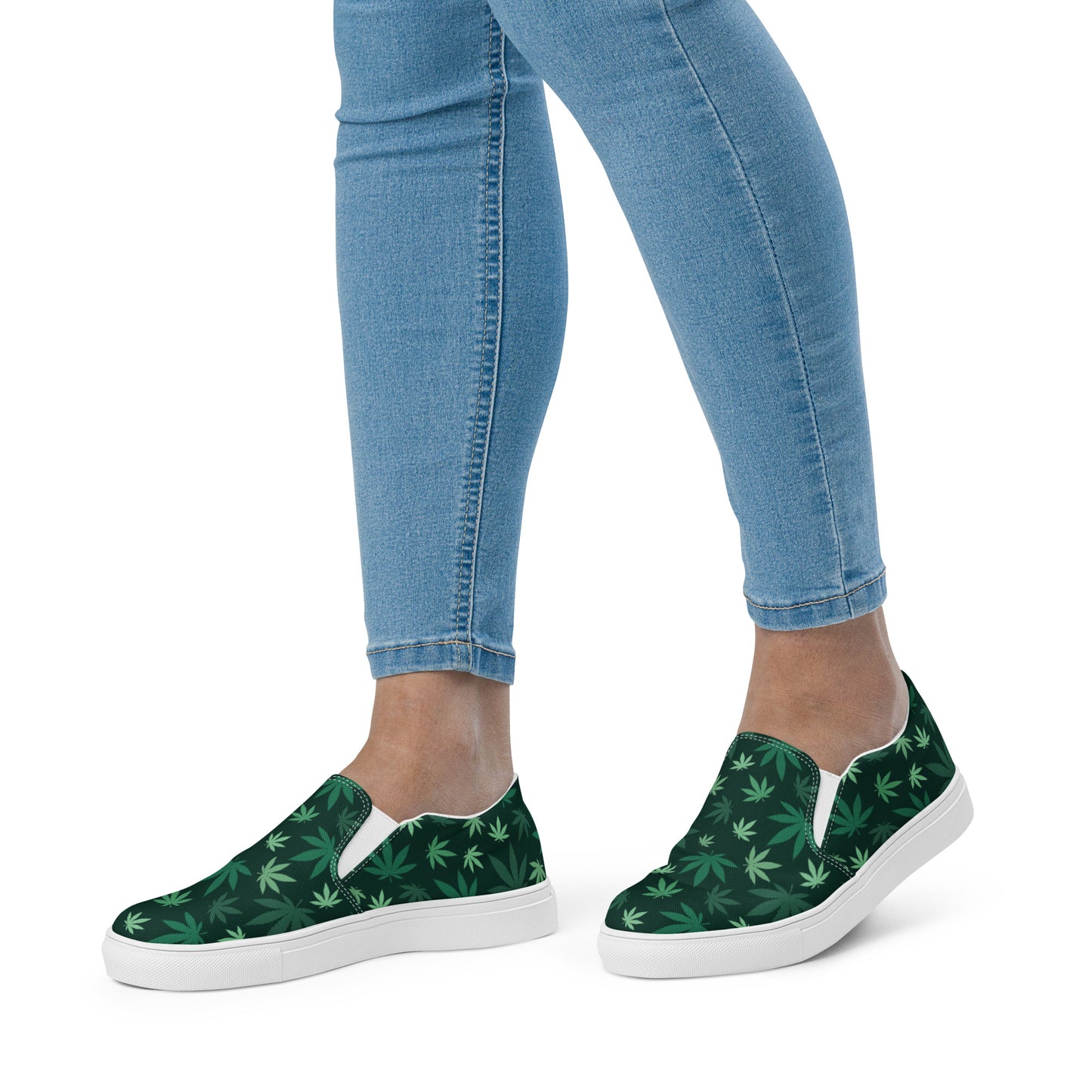 Weed Forest Women’s slip-on canvas shoes