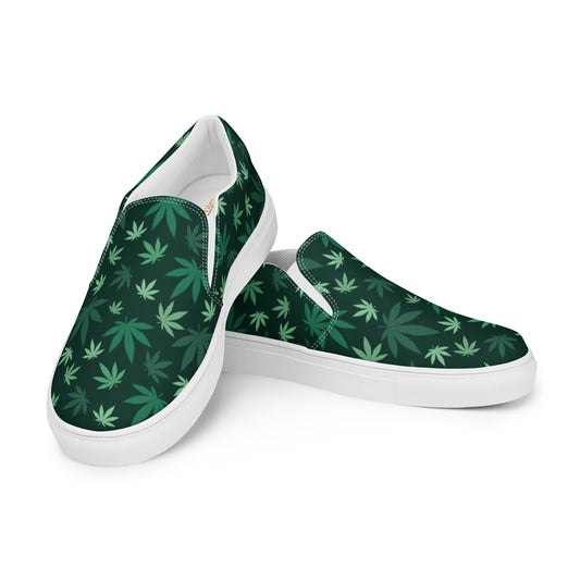 Weed Forest Women’s slip-on canvas shoes